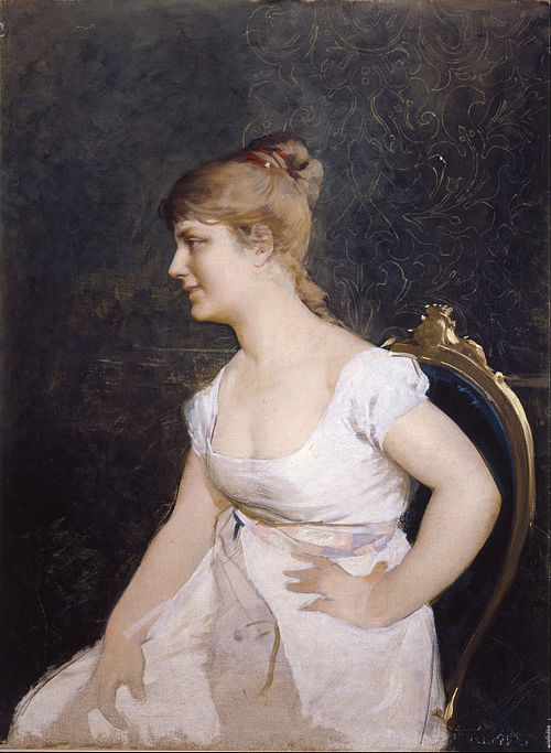 Portrait of a Young Lady, 1880, Amos Cassioli