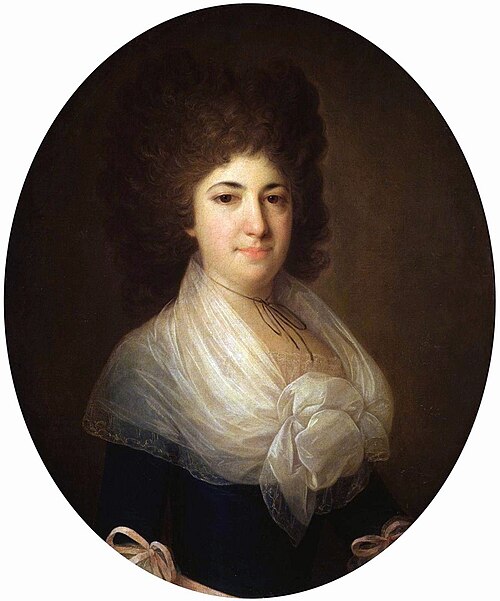 Портрет неизвестной в синем платье, 1790, Fedor Rokotov