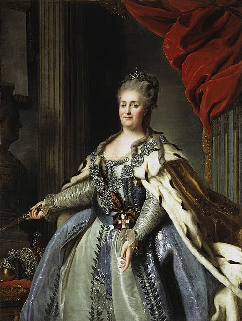 Portrait of Catherine II, 1785, Fedor Rokotov
