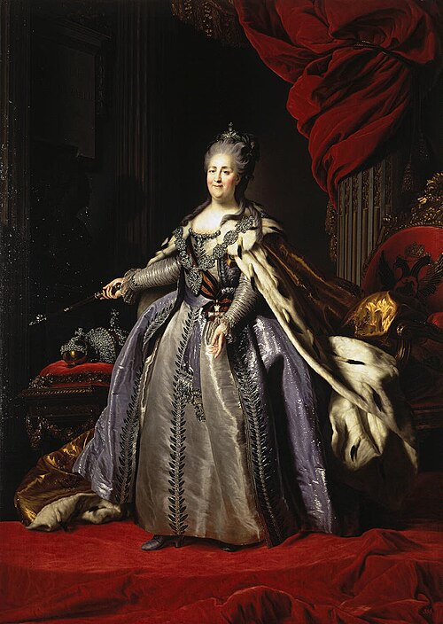 Portrait of Catherine II (copy), 1780, Fedor Rokotov