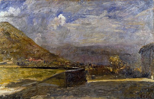 Dal Sagrato o La vallata o Paesaggio brianzolo, 1910, Emilio Gola