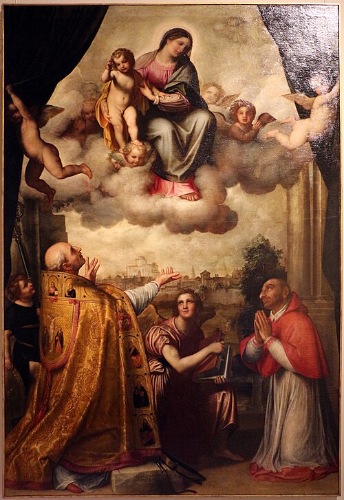 Madonna col Bambino e santi Ambrogio e Carlo Borromeo, 1604, Enea Salmeggia