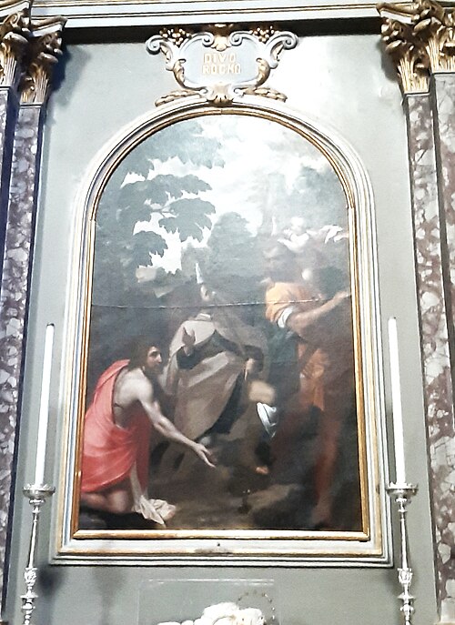 San Rocco con i santi Sebastiano, Antonio e Cristoforo, 1597, Enea Salmeggia