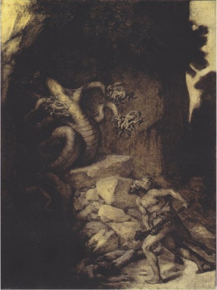 Hercules and the Lernaean Hydra, 1906, François-Émile Ehrmann