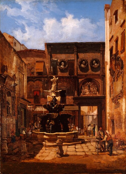 Eighteenth-Century Fountain, 1857, Ercole Calvi