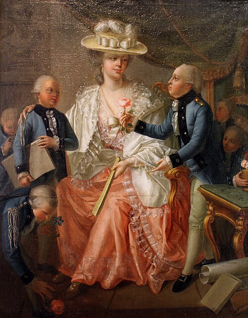 Franziska von Hohenheim in the Hohe Carlsschule, 1780, Jakob Friedrich Weckherlin