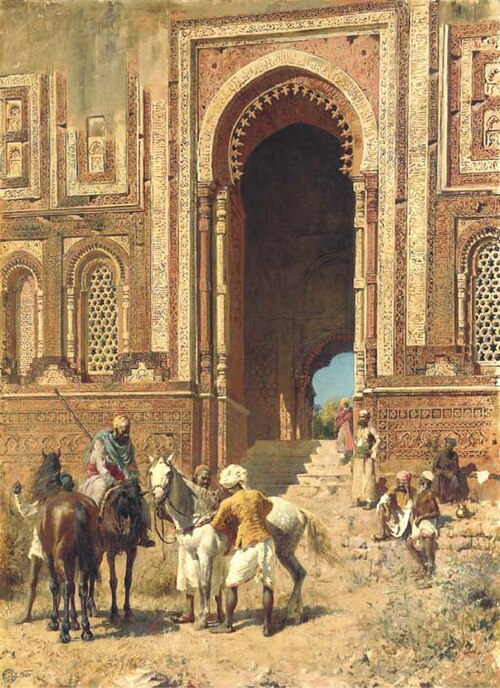 Indian Horsemen at the Gateway of Alah-ou-din, Old Delhi, 1895, Edwin Lord Weeks