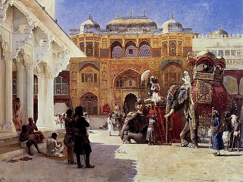 Arrival Of Prince Humbert The Rajah At The Palace Of Amber, 1888, Edwin Lord Weeks