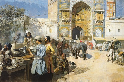 An Open-Air Restaurant, Lahore, 1889, Edwin Lord Weeks