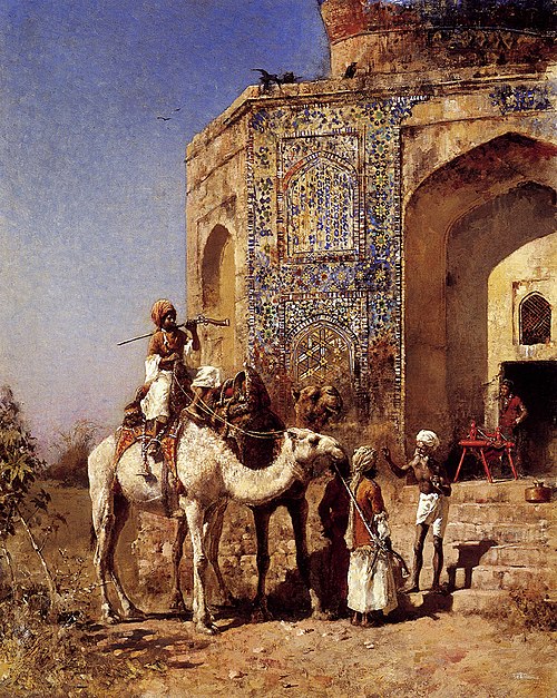 The Old Blue-Tiled Mosque outside Delhi, 1885, Edwin Lord Weeks