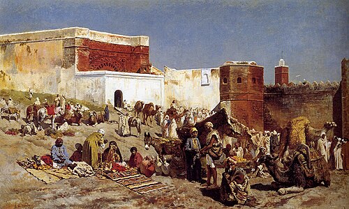 Open Market, Morocco, 1880, Edwin Lord Weeks
