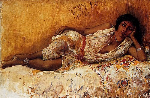 Moorish Girl Lying on a Couch, , Edwin Lord Weeks