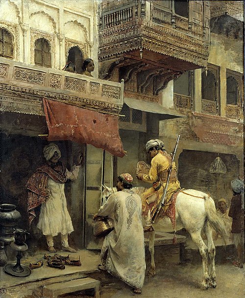 Street Scene in India, 1885, Edwin Lord Weeks