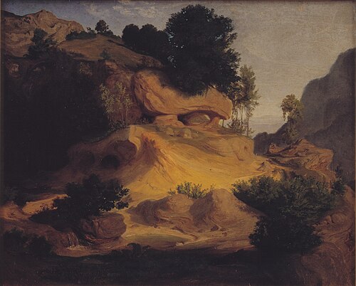 Landscape near Subiaco, Italy, 1847, Lorenz Frølich