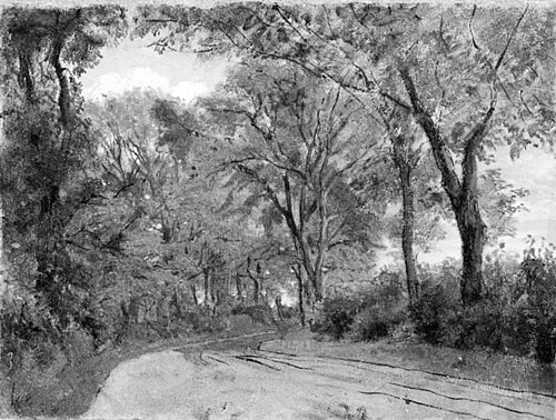 Winding Lane in a Wood, 1854, Lorenz Frølich