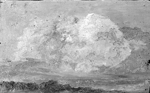 White and Pink Clouds against a Pale Blue Sky, 1871, Lorenz Frølich