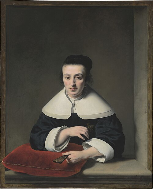 Portrait of a lady at a casement, 1652, Ferdinand Bol