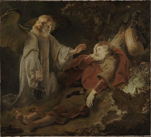 Angel Appearing to Elijah, 1642, Ferdinand Bol