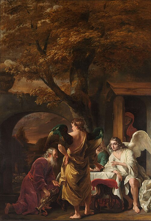 Abraham entertaining the three angels, 1662, Ferdinand Bol