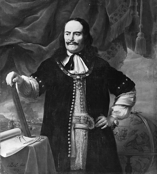 Portrait of Admiral Michael Adriansz de Ruijter, 1668, Ferdinand Bol