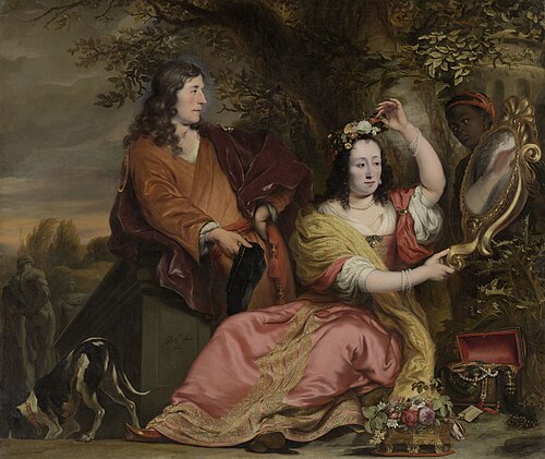 Double portrait of  Jan van der Voort (1626-1678) and his sister Catharina van der Voort (1622-1674), 1661, Ferdinand Bol
