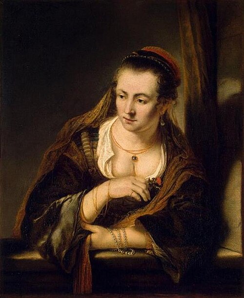 Young Woman at a Window, 1649, Ferdinand Bol