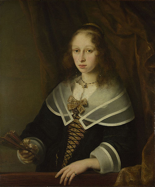 Femme avec éventail, 1647, Ferdinand Bol