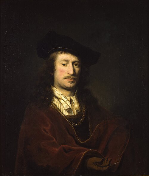 Self portrait with baret, 1646, Ferdinand Bol