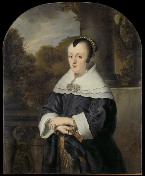 Portret van Maria Rey (1630/31-1703), echtgenote van Roelof Meulenaer, 1650, Ferdinand Bol