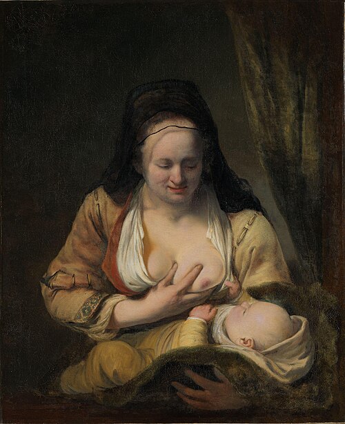 Woman suckling an infant, 1657, Ferdinand Bol