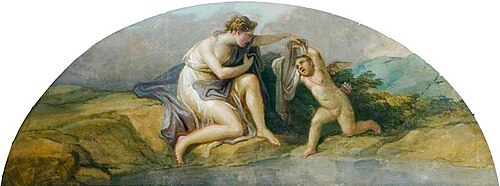 Venus and Cupid (ceiling panel), 1770, Antonio Zucchi