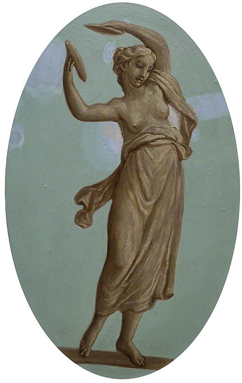 Bacchantes Holding Cymbals (5 of 6 ovals), 1773, Antonio Zucchi