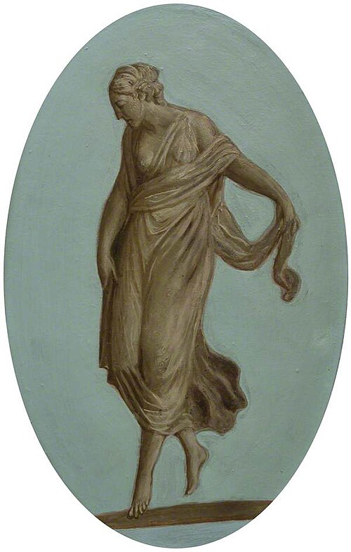 Bacchantes Holding a Robe out at the Back (4 of 6 ovals), 1773, Antonio Zucchi