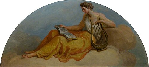 Female Figure with a Lyre and Book, , Antonio Zucchi