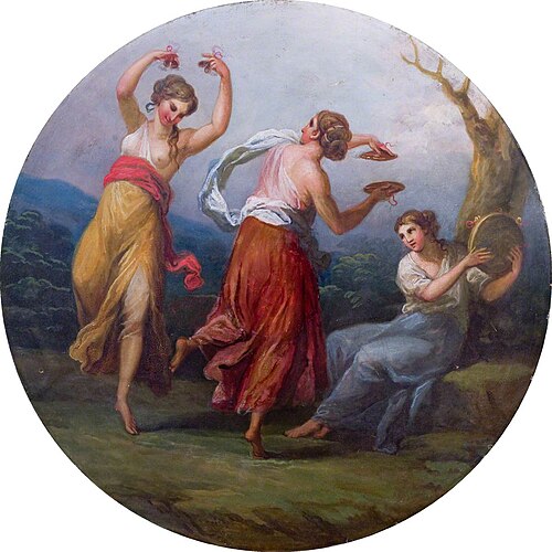 Three Dancing Figures with Cymbals and Drums, , Antonio Zucchi