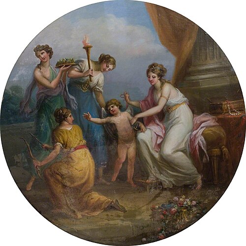 Disarming of Cupid, , Antonio Zucchi