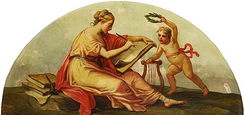 Putto with Personification of Drawing, 1774, Antonio Zucchi