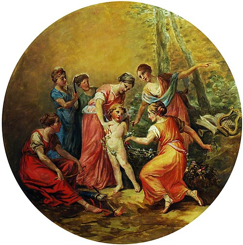 Nymphs garlanding Cupid, 1774, Antonio Zucchi