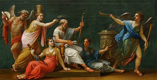 Homer crowned as Poet Laureate, 1767, Antonio Zucchi