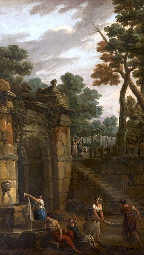 Fountain with Women washing Clothes, 1781, Antonio Zucchi