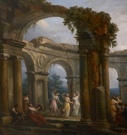 Girls dancing amid Classical Ruins, 1781, Antonio Zucchi