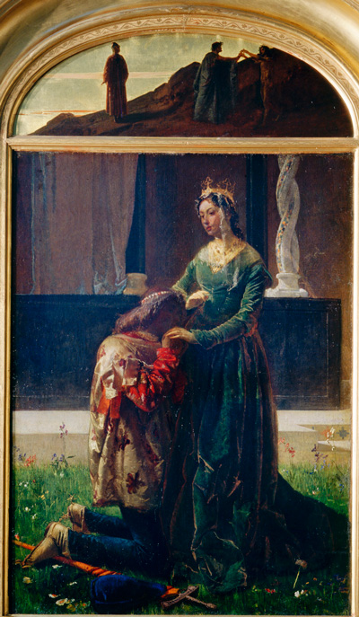 Sordello e Cunizza, contessa di San Bonifacio, 1864, Federico Faruffini