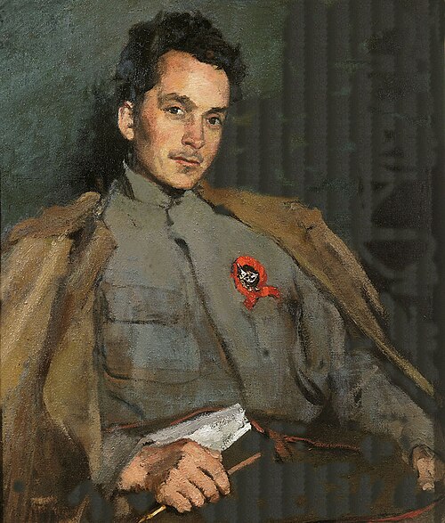 Portrait of D. A. Furmanov, 1922, Sergueï Malioutine