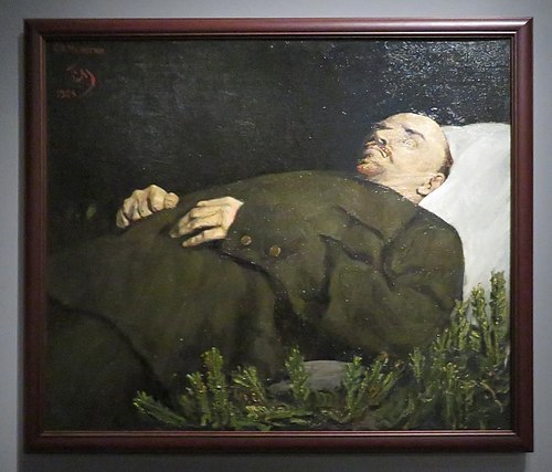 V.I. Lénine sur son lit de mort, 1925, Sergueï Malioutine