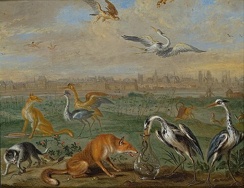 Ansichten aus den vier Weltteilen mit Szenen von Tieren: Paris, , Ferdinand van Kessel the Elder