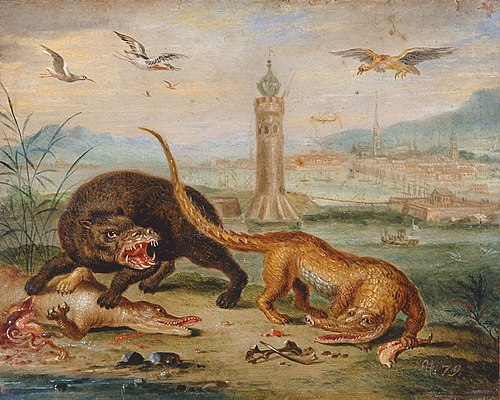 Ansichten aus den vier Weltteilen mit Szenen von Tieren: Havanna, , Ferdinand van Kessel the Elder