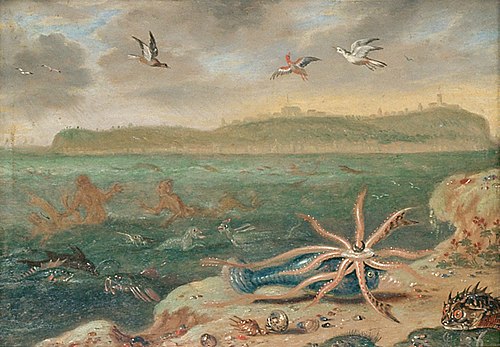 Ansichten aus den vier Weltteilen mit Szenen von Tieren: Luanda (Angola), , Ferdinand van Kessel the Elder