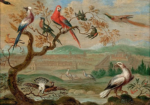 Ansichten aus den vier Weltteilen mit Szenen von Tieren: Cusco, , Ferdinand van Kessel the Elder
