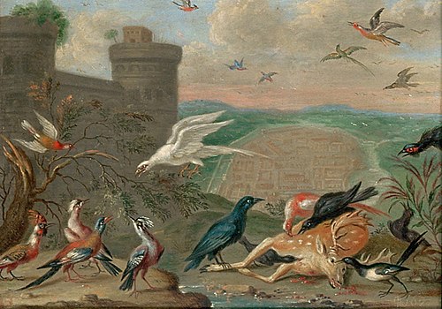 Ansichten aus den vier Weltteilen mit Szenen von Tieren: Santo Domingo (Dominikanische Republik), , Ferdinand van Kessel the Elder