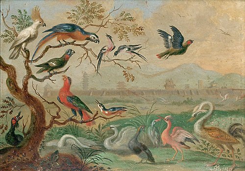 Ansichten aus den vier Weltteilen mit Szenen von Tieren: Peking, , Ferdinand van Kessel the Elder